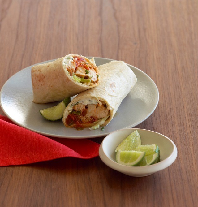 Korean Chicken Burritos
