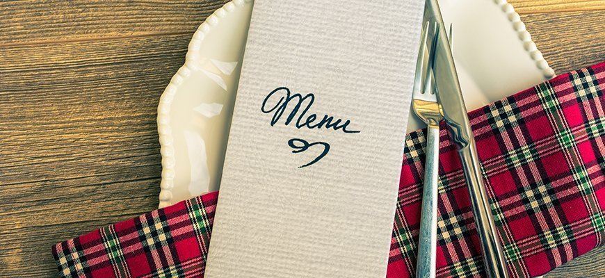 Menu Holder: Your Business Card!